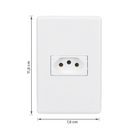 Conjunto de Tomada Energia 20A Branco Stella Steck