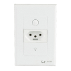 Conjunto de Tomada Inteligente WiFi Branco Líder