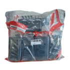 Conjunto De Tomadas Em Barra Dupla 10 Unidades Na Cor Preta