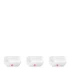 Conjunto De Travessa Cheff Quadrada 250ml 3 Peças Branco Em P