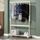 Conjunto De Três Araras  Para Guardar Roupa  Com Rodinha