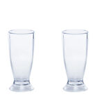 Conjunto De Tulipa De Chopp 300ml 2 Peças Natural Em Policarb