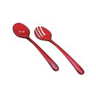 Conjunto De Utensilios Acrilico Vermelho 2 Pcs