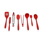 Conjunto De Utensílios Chá De Panela Médio 8 Peças Vermelho