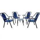 Conjunto De Varanda 4 Cadeiras E Mesa De Centro Veneza Luxo