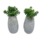 Conjunto De Vaso Branco Com Brilho