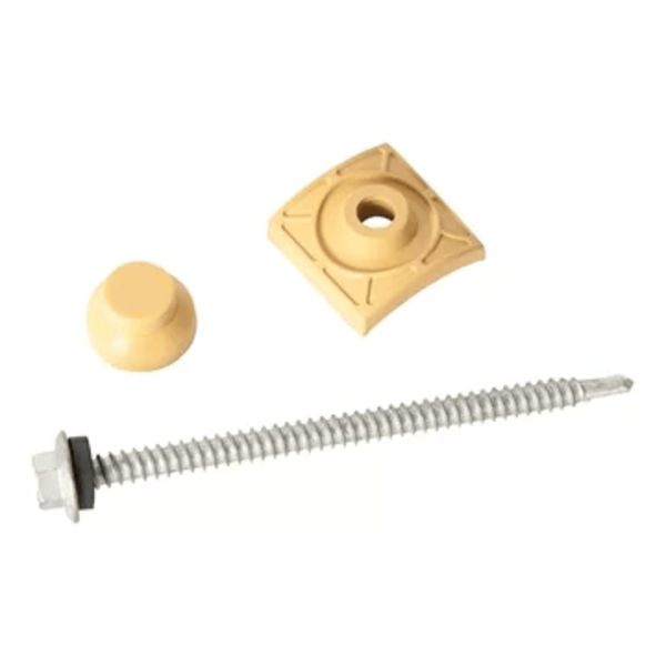 Conjunto De Vedacao/fixacao Afort Plan Para Telha Pvc Marfim