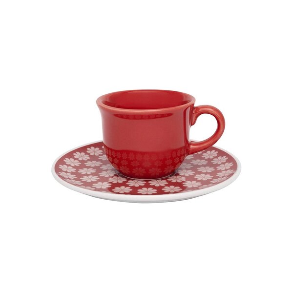 Conjunto De Xícara Com Pires 6 Peças 200ml Renda - Oxford