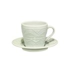 Conjunto De Xícara De Chá Com Pires 6 Peças 220ml Serena Whit