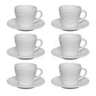 Conjunto De Xícara De Chá Com Pires 6 Peças 220ml Serena Whit