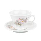 Conjunto De Xícaras Chá Schmidt Com Pires Eterna 6 Peças