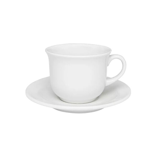 Conjunto De Xícaras Com Pires 6 Peças 200ml Floreal White - O