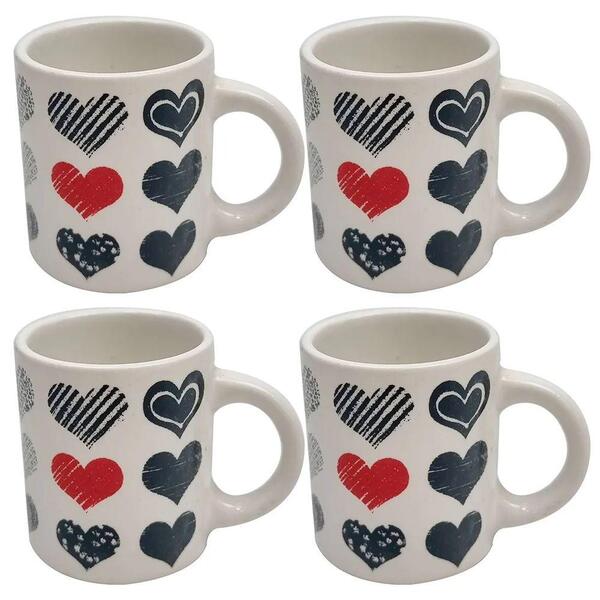 Conjunto De Xicaras De Café 4pçs Cerâmica 85ml 4039 - Bono