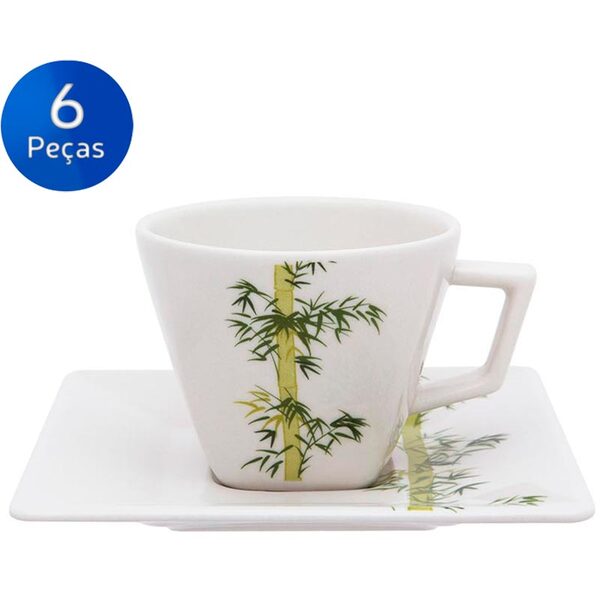 Conjunto De Xícaras De Café C/ Pires 6 Pçs Quartier Bamboo -