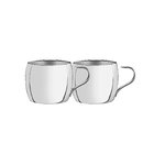Conjunto De Xícaras Inox Para Café Acabamento Brilho 2 Peças