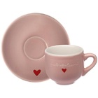 Conjunto De Xicaras Para Cafe Cafe 90ml Lamour Rosa Hauskraft