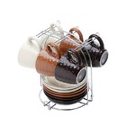 Conjunto De Xícaras Para Café Com Pires 6 Peças 90 Ml Alpha-b