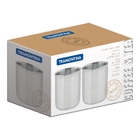 Conjunto De Xicaras Para Cafe E Cha Em Aco Inox Com Acabament