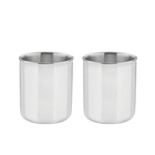 Conjunto De Xicaras Para Cafe E Cha Em Aco Inox Com Acabament