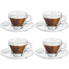Conjunto De Xicaras Para Cafe Em Cristal Pearl 100ml 4 Peças