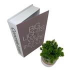 Conjunto Decor Livro E Vaso De Cimento Com Listra Rose Gold