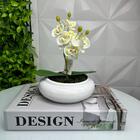 Conjunto Decoração Livro Design + Mini Vaso Branco Ikebana