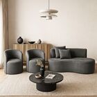 Conjunto Decorativo 02 Poltronas + Sofá Curvo Orgânico Nature