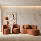 Conjunto Decorativo 02 Poltronas + Sofá Curvo Orgânico Nature