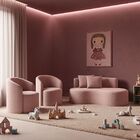 Conjunto Decorativo 02 Poltronas + Sofá Curvo Orgânico Nature