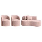 Conjunto Decorativo 02 Poltronas + Sofá Curvo Orgânico Nature