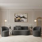 Conjunto Decorativo 02 Poltronas + Sofá Curvo Orgânico Nature