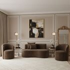 Conjunto Decorativo 02 Poltronas + Sofá Curvo Orgânico Nature