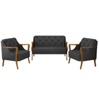 Conjunto Decorativo 2 Poltronas E 1 Namoradeira 2 Lugares Han