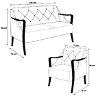 Conjunto Decorativo 2 Poltronas E 1 Namoradeira 2 Lugares Han