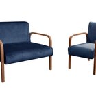 Conjunto Decorativo Anita Kit Namoradeira + Poltrona Sala, Re