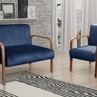 Conjunto Decorativo Anita Kit Namoradeira + Poltrona Sala, Re