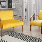 Conjunto Decorativo Anita Kit Namoradeira + Poltrona Sala, Re