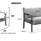 Conjunto Decorativo Anita Kit Namoradeira + Poltrona Sala, Re