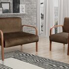 Conjunto Decorativo Anita Kit Namoradeira + Poltrona Sala, Re