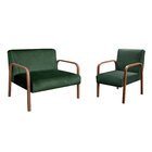 Conjunto Decorativo Anita Kit Namoradeira + Poltrona Sala, Re