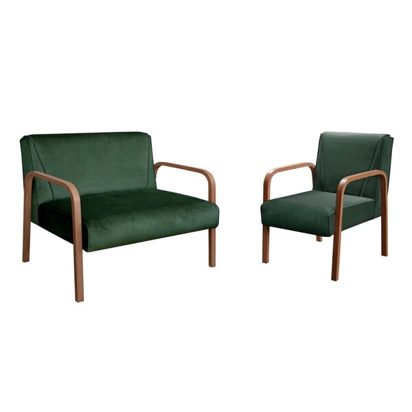 Conjunto Decorativo Anita Kit Namoradeira + Poltrona Sala, Re