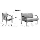 Conjunto Decorativo Anita Namoradeira + Poltronas Sala, Recep