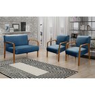 Conjunto Decorativo Anita Namoradeira + Poltronas Sala, Recep