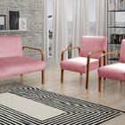 Conjunto Decorativo Anita Namoradeira + Poltronas Sala, Recep