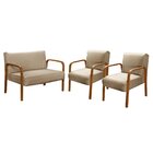 Conjunto Decorativo Anita Namoradeira + Poltronas Sala, Recep