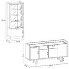 Conjunto Decorativo Cristaleira E Buffet Aparador Peggy/albân