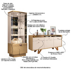 Conjunto Decorativo Cristaleira E Buffet Aparador Peggy/noeli