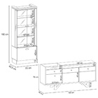 Conjunto Decorativo Cristaleira E Buffet Aparador Peggy/noeli