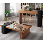 Conjunto Decorativo De Aparador E Mesa De Centro Com Espelho