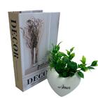 Conjunto Decorativo Livro 'decor' E Vaso Coração De Cerâmica